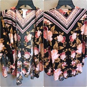 Ladies Floral Chevron Kimono BRAND NEW